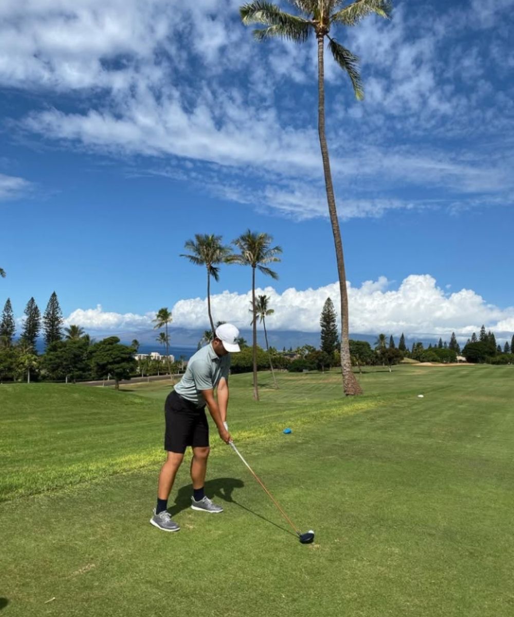 Kristof Ulenaers during a training round on the golf course