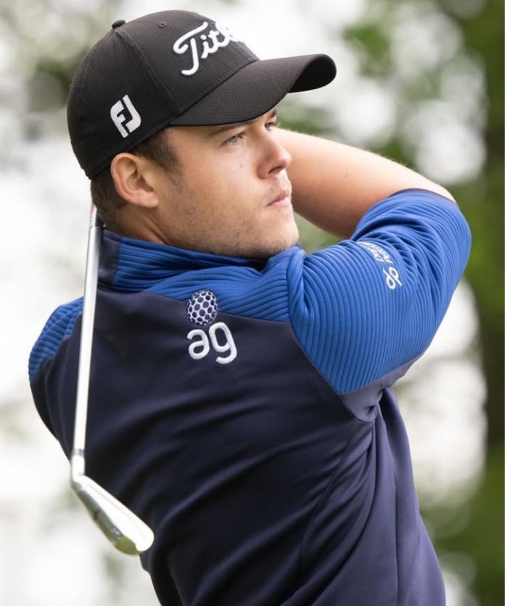 Kristof Ulenaers following his golf shot during a tournament